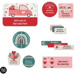 Essential Name Labels - Hearts