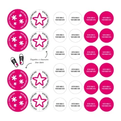 Essential Name Labels - Pink patterns