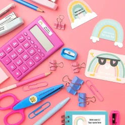 Essential Name Labels - Pink Rainbows