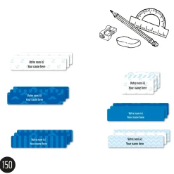 Essential Name Labels – School blue