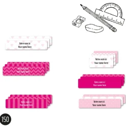 Essential Name Labels – School pink