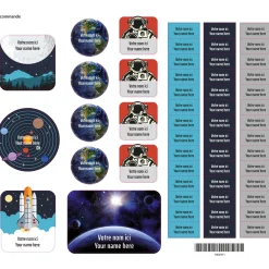 Essential Name Labels - Space