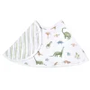 Essentials Cotton Muslin Burpy Bib - Dinosaurs
