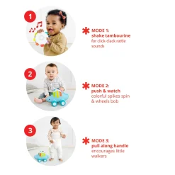 Explore & More Dinosaur 3-In-1 Baby Musical Pull Toy