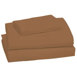 Flannel Twin Sheet Set - Caramel