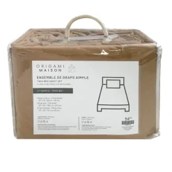 Flannel Twin Sheet Set - Caramel