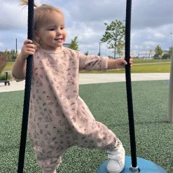 Fleece Jumpsuit 6-9m -Pink Forest Do-re-mi