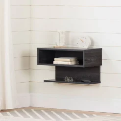Floating Nightstand - Sazena Gray Oak
