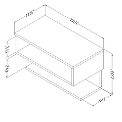 Floating Nightstand - Sazena Natural Walnut