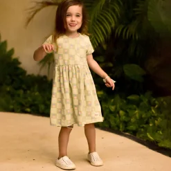 Floral Check Dress 2-8y