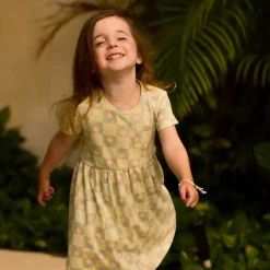 Floral Check Dress 2-8y
