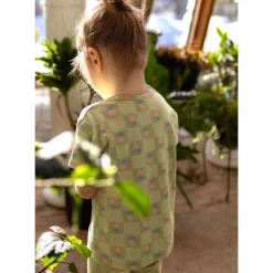 Floral Check T-shirt 2-8y
