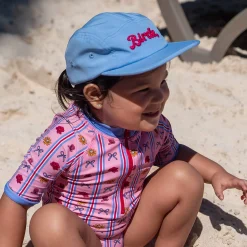 Flower Stripe Uv Swimsuit 2-10