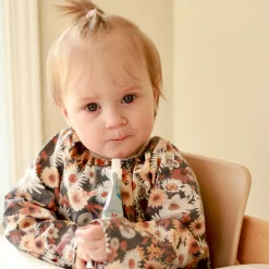 Flowers L/s Bib 0-36m