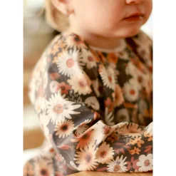Flowers L/s Bib 0-36m