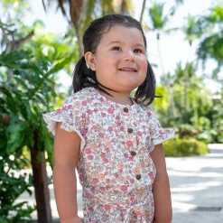 Flowers Pinnic Jumpsuit 2-8y