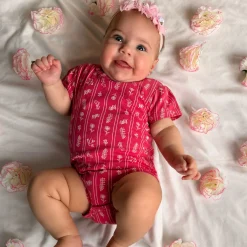 Flowers Stripe Bodysuit 3-24m