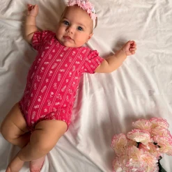 Flowers Stripe Bodysuit 3-24m