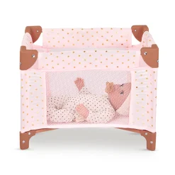 Folding Playpen for Baby Doll - Pink Stars