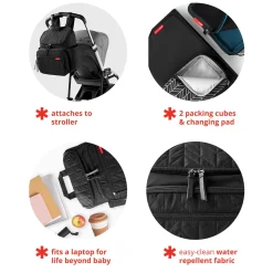 Forma Backpack Diaper Bag - Black