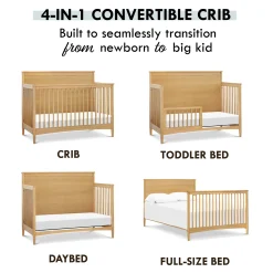 Frem 4-in-1 Convertible Crib - Honey