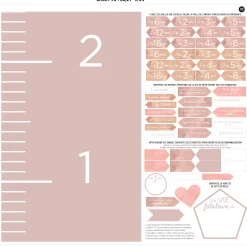 FRENCH Growth Chart - Pink