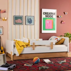 Fun Twin Bed - White/Natural (2 Boxes)