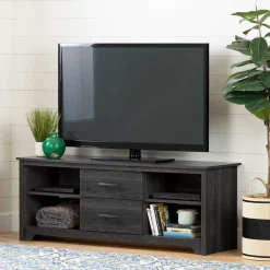Fusion TV Stand with Drawers for TVs up to 60" - Gray Oak