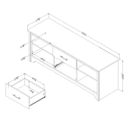 Fusion TV Stand with Drawers for TVs up to 60
