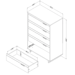 Fynn 5-Drawer Chest - Gray Oak
