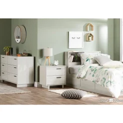 Fynn Twin Headboard with Storage - Winter Oak