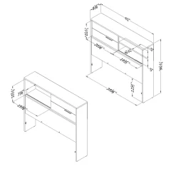 Fynn Twin Headboard with Storage - Gray Oak