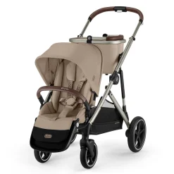 Gazelle S 2 Stroller - Taupe Frame with Almond Beige Seat
