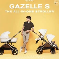 Gazelle S 2 Stroller - Taupe Frame with Almond Beige Seat