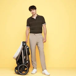 Gazelle S Stroller - Silver Frame with Moon Black Seat