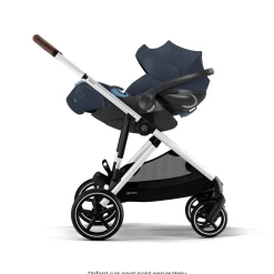 Gazelle S Stroller - Silver Frame with Ocean Blue Seat