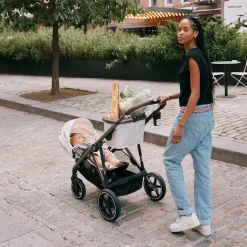 Gazelle S Stroller - Taupe Frame with Seashell Beige Seat