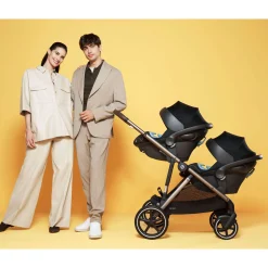 Gazelle S Stroller - Taupe Frame with Seashell Beige Seat