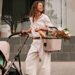 Gazelle S Stroller - Taupe Frame with Seashell Beige Seat