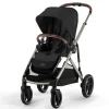 Gazelle S Stroller - Taupe Frame with Moon Black Seat