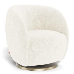 Gem Rocking and Swivel Glider - Sheepskin / Gold