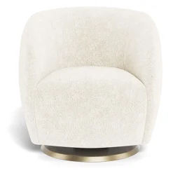Gem Rocking and Swivel Glider - Sheepskin / Gold