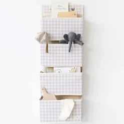 Gingham Beige Door Organizer
