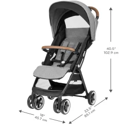 GOLD Otto Self-Folding Lightweight Travel Stroller - Moonstone Gray