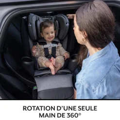 Gold Revolve360 Extend All-in-One Rotational Car Seat with SensorSafe - Moonstone Gray
