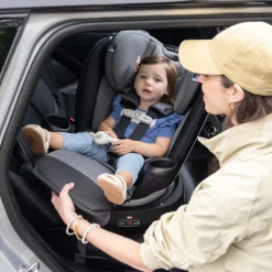 Gold Revolve360 Extend All-in-One Rotational Car Seat with SensorSafe - Moonstone Gray