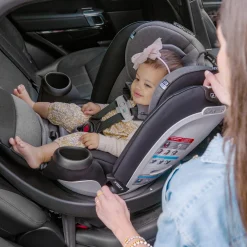 Gold Revolve360 Extend All-in-One Rotational Car Seat with SensorSafe - Moonstone Gray
