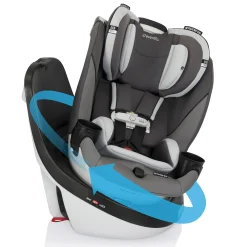 Gold Revolve360 Slim 2-in-1 Rotational Car Seat with SensorSafe - Pearl Gray