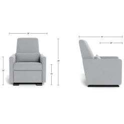 Grano Rocking and Reclining Armchair - Dune / Espresso(In Stock)