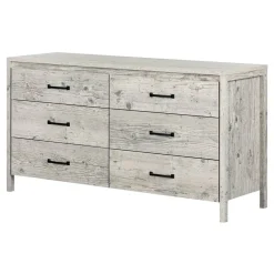 Gravity 6-Drawer Double Dresser - Seaside Pine